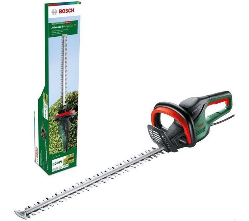 Taille-haie Électrique 65 Cm, 500 W, Coupe 34 Mm, Silencieux Prosilence