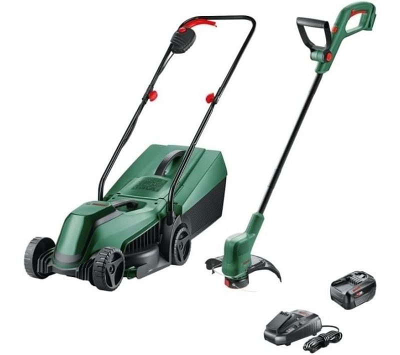 Pack 18v Tondeuse Easymower + Coupe-bordures Easygrasscut + X1 Batterie 4,0 Ah Et Chargeur