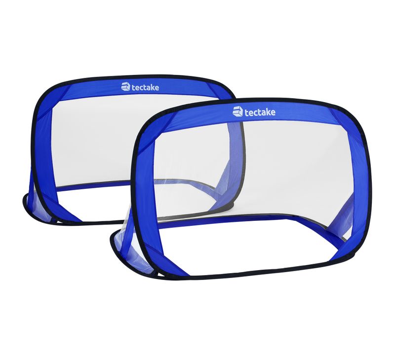 Lot De 2 Buts De Football Auto-déployants Résistant Aux Intempéries Bleu