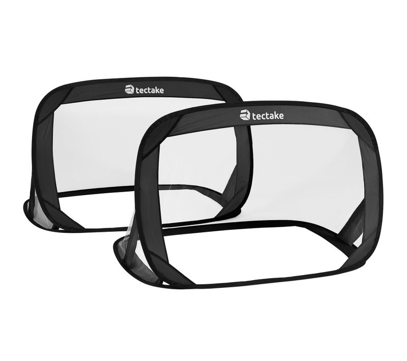 Lot De 2 Buts De Football Auto-déployants Résistant Aux Intempéries Noir