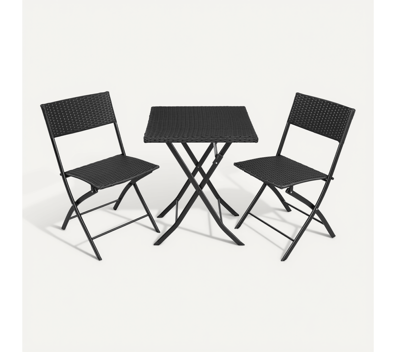 Salon De Jardin Noir 45 X 54.5 X 81 Cm