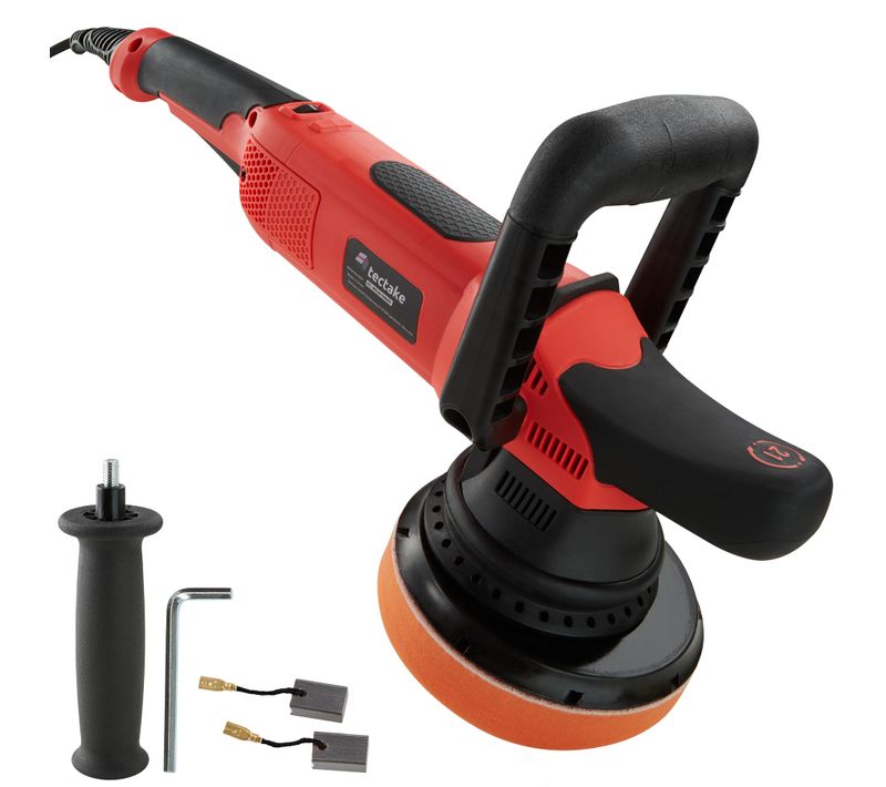 1 Lustreuse Polisseuse Rotative Avec Accessoires En Aluminium Noir/rouge