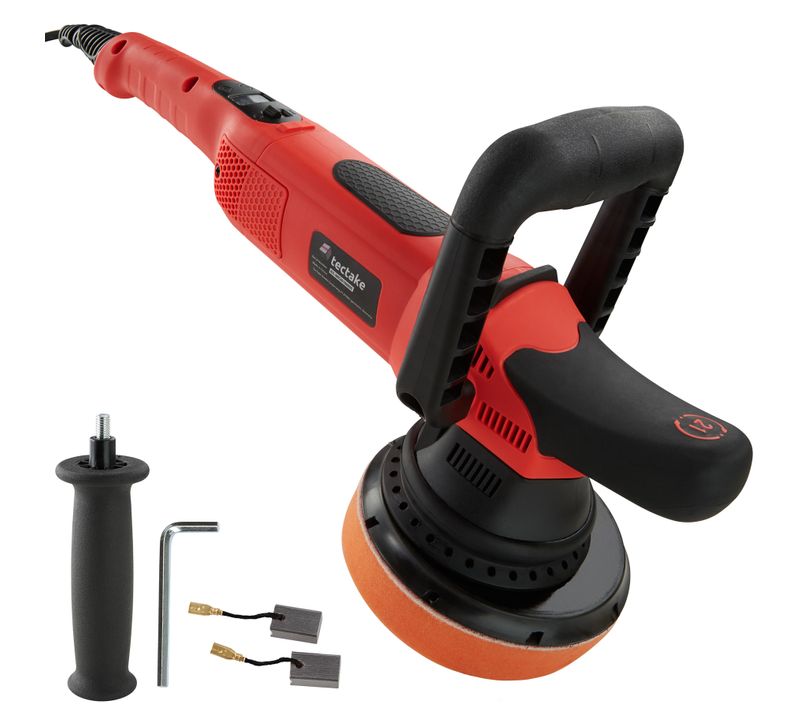 1 Lustreuse Polisseuse Rotative Avec Accessoires En Aluminium Noir/rouge