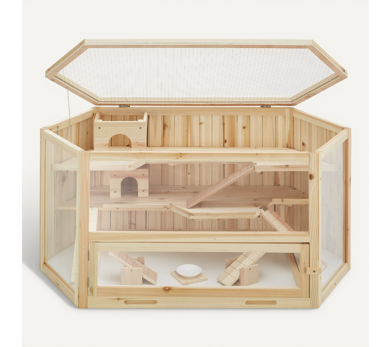 1 Clapier Pour Petits Rongeurs Benni En Bois Marron