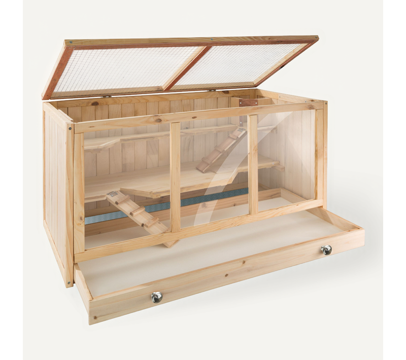 1 Cage Pour Rongeurs Goldie En Bois Marron
