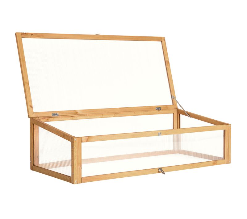 Serre Châssis De Jardin Pour Carré Potager Bois De Pin Imprégné Marron