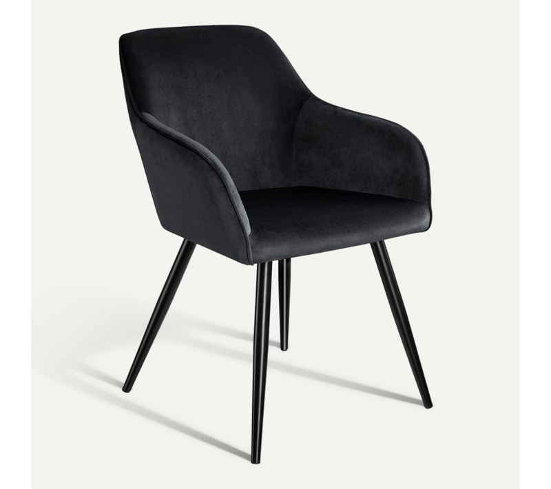 Par Pièce Chaise Style Scandinave Marilyn En Polyuréthane Noir
