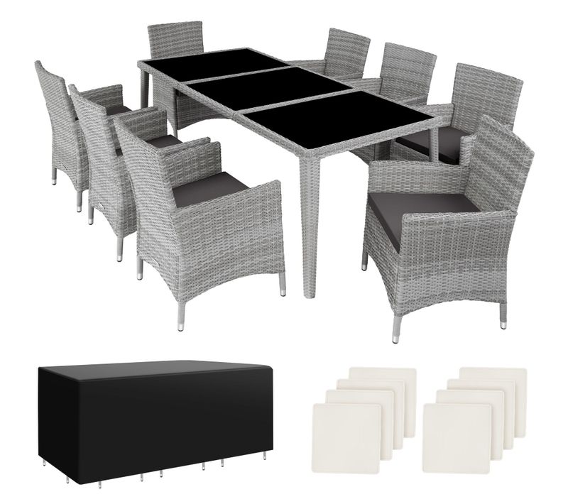 Salon De Jardin Gris Clair  59 X 57 X 86 Cm