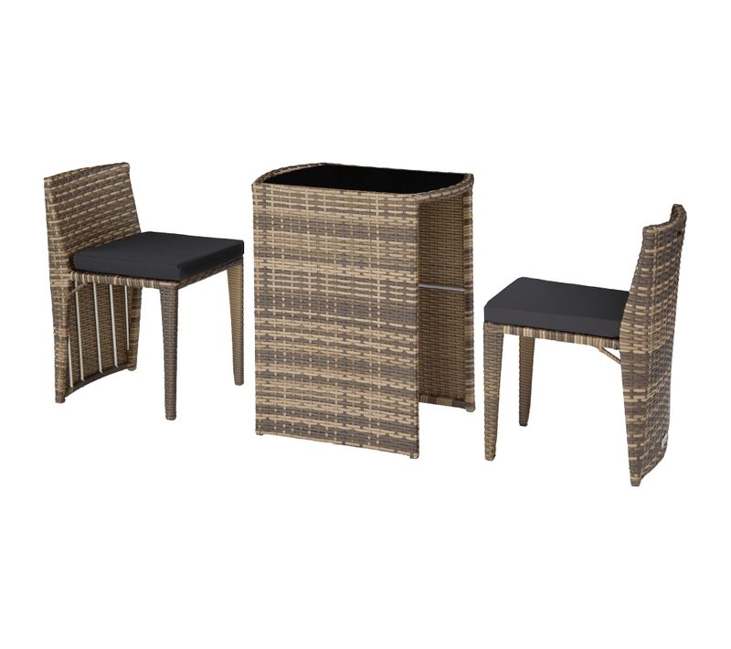 Salon De Jardin Marron Naturel 156.5 X 49.5 X 74.5 Cm