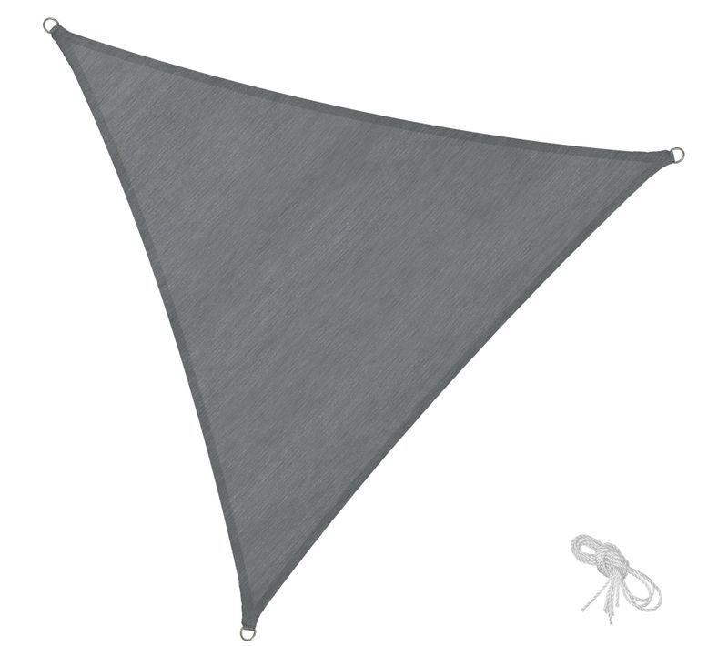 Voile D'ombrage Triangulaire Avec Une Protection Uv 50+ Gris