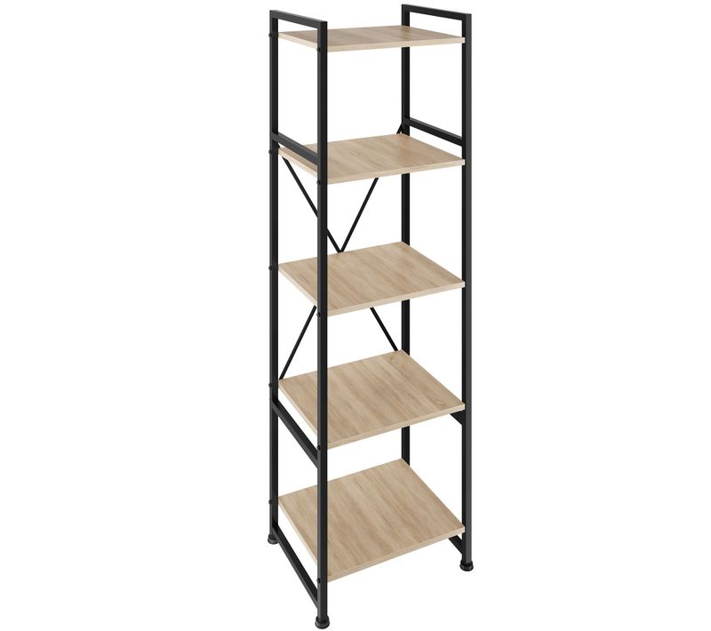 Etagère Bibliothèque Manchester 47,5 X 34,5 X 151,5 Cm - Bois Clair Industriel