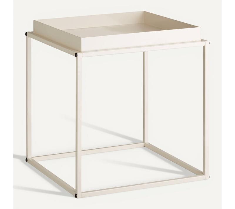1 Table D'appoint Cambridge En Acier Crème