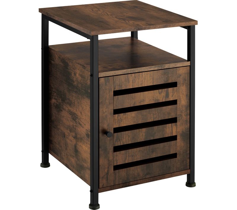 Armoire D'appoint En Panneau De Fibres 40,5x40,5x60,5 Cm Bois Foncé