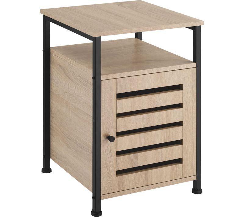 Armoire D'appoint En Panneau De Fibres 40,5x40,5x60,5 Cm Bois Clair