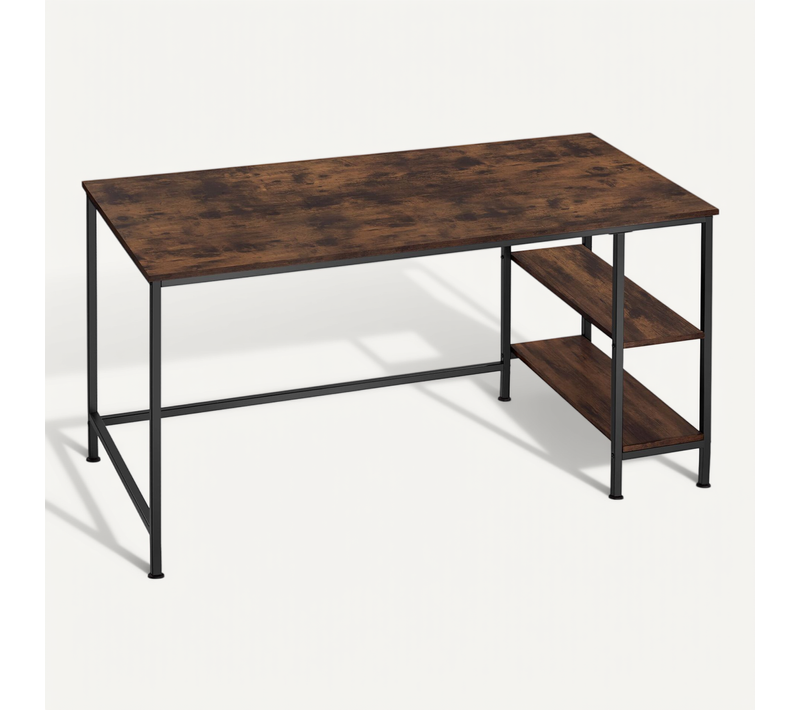 Bureau Donegal En Bois Mdf Bois Foncé Industriel, Rustique