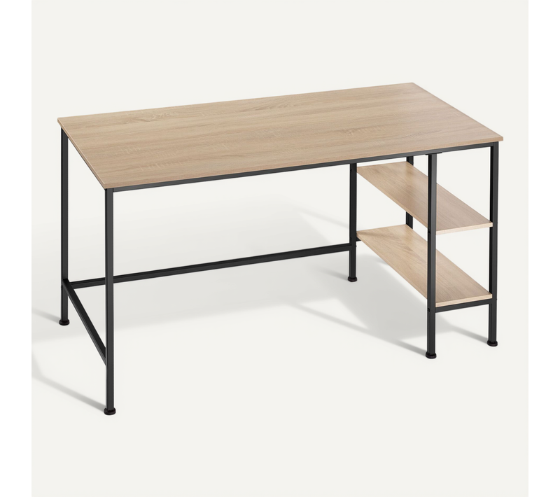 Bureau Donegal En Bois Mdf Bois Clair Industriel, Chêne Sonoma