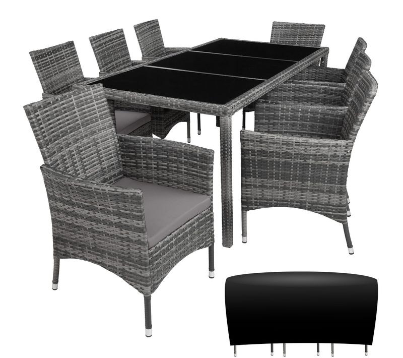 Salon De Jardin Gris Tacheté/gris  60 X 55 X 83 Cm