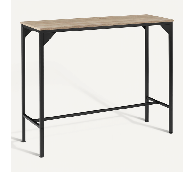 1 Table De Bar Kerry En Bois Mdf Bois Clair Industriel, Chêne Sonoma