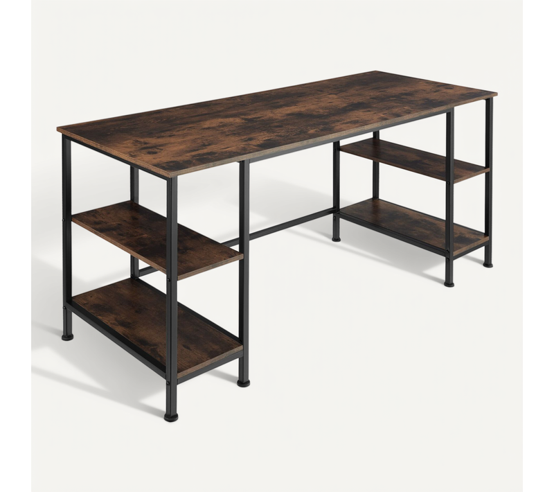 Bureau Stoke En Bois Mdf Bois Foncé Industriel, Rustique