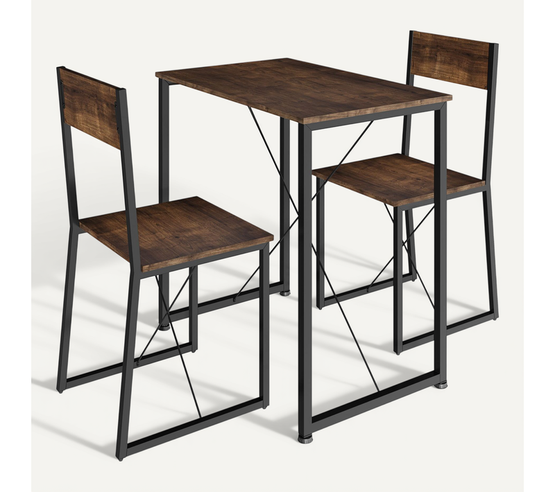 Ensemble Chaises De Salle à Manger Margate En Panneau Aggloméré Bois Foncé Industriel, Rustique