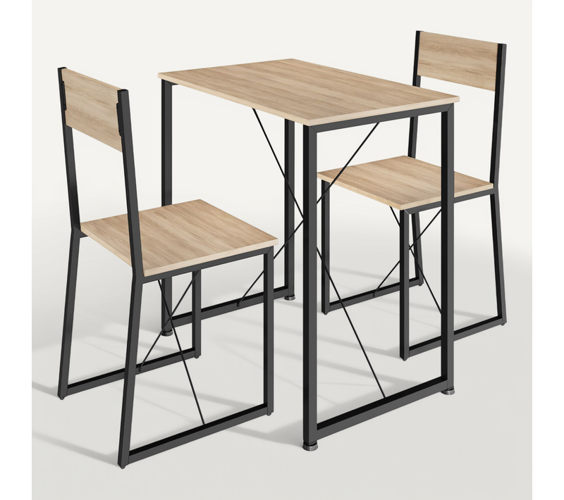Ensemble Chaises De Salle à Manger Margate En Panneau Aggloméré Bois Clair Industriel, Chêne Son