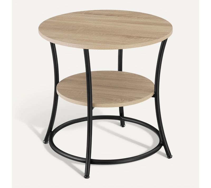 1 Table D'appoint Saint Louis En Panneau Aggloméré Bois Clair Industriel, Chêne Sonoma