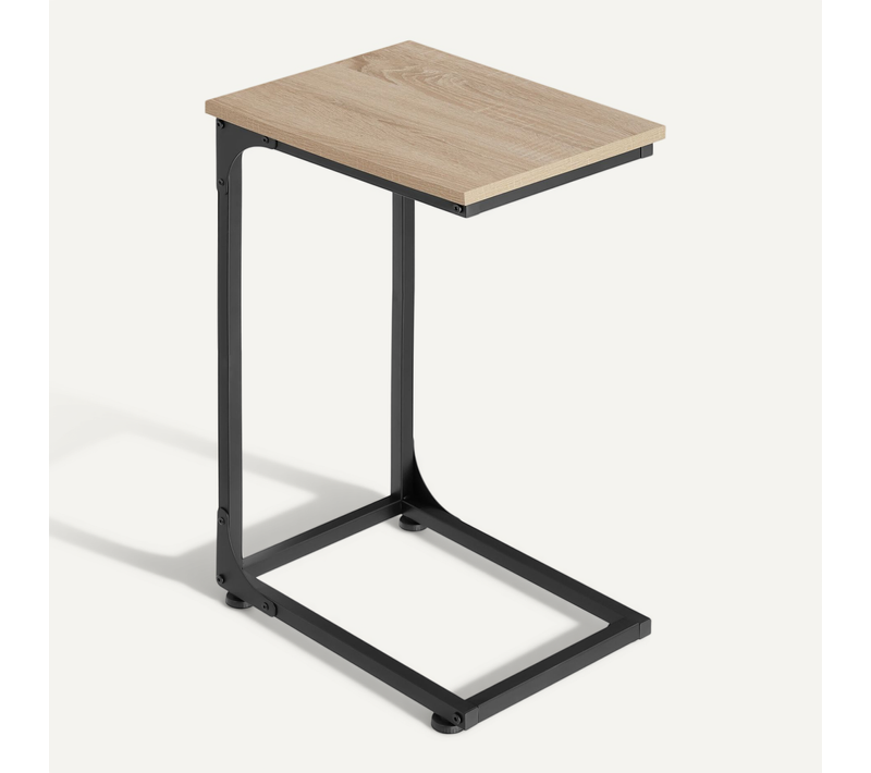 1 Table D'appoint Erie En Panneau Aggloméré Bois Clair Industriel, Chêne Sonoma