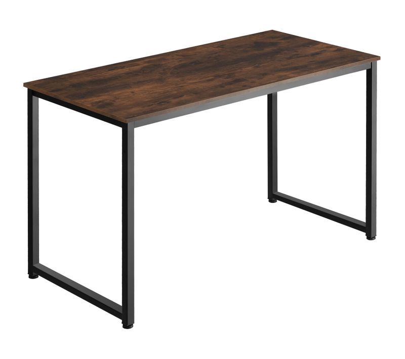 Bureau Style Industriel En Panneau Aggloméré Bois Foncé