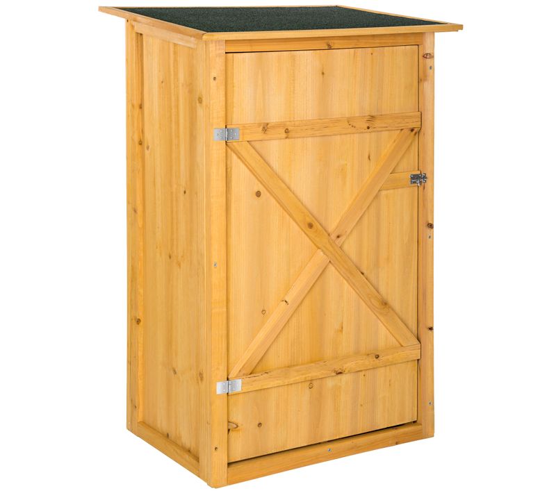 Armoire De Jardin Adossée 75 X 56 X 118 Cm En Bois Marron