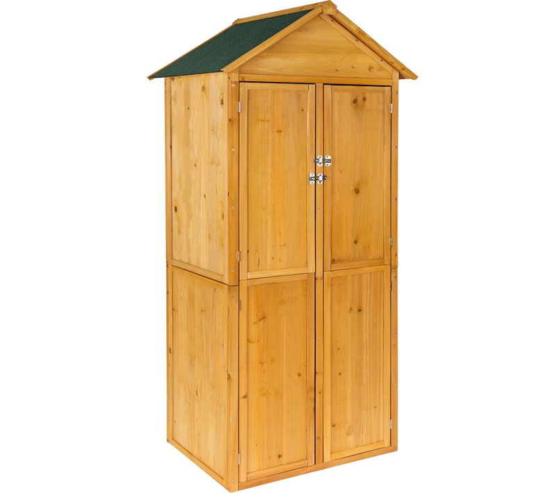 Armoire De Jardin Kadi 80,5 X 60 X 213,5 Cm En Bois Marron