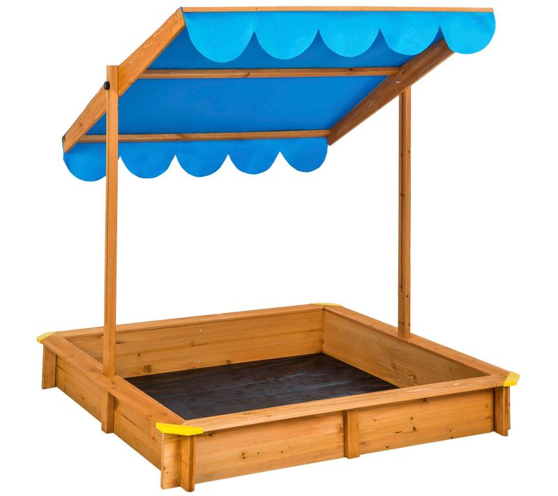 Bac à Sable, Cabane De Jardin Enfant Avec Toit Et Véranda émilia En Bois Bleu