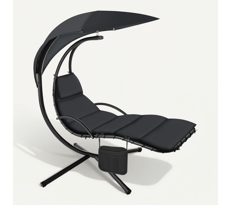 Fauteuil Suspendu Elaria En Acier Enduit De Poudre Noir