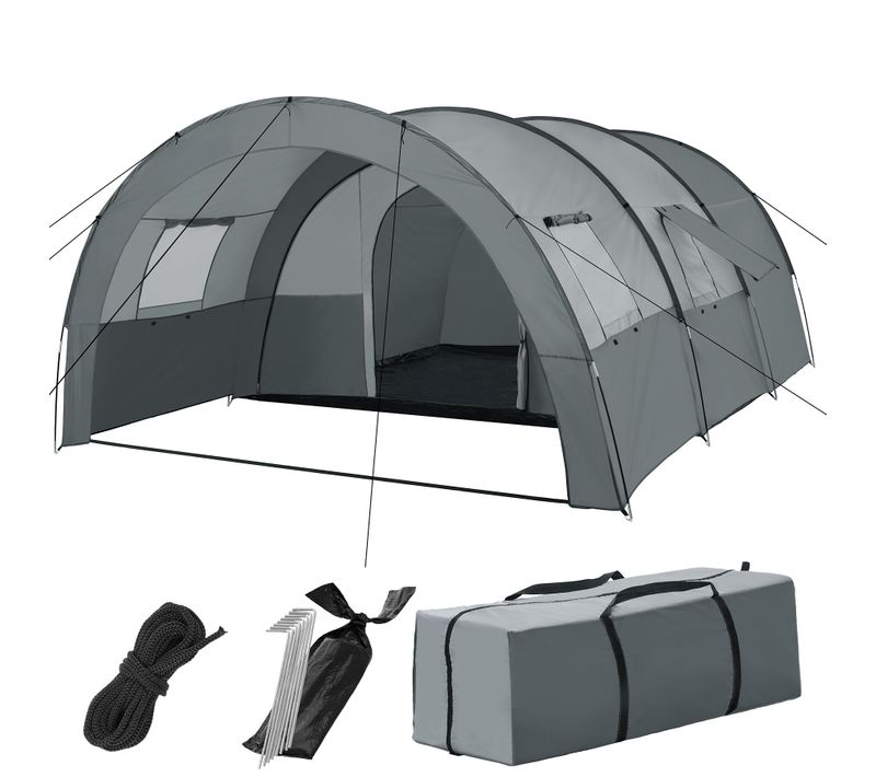 Tente De Camping Familiale Spacieuse Pour Jusqu'à 6 Personnes 350 X 480 X 195 Cm