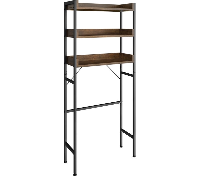 Étagère De Salle De Bain Style Industriel Bois Foncé Industriel, Rustique 67 X 25 X 165,5 Cm
