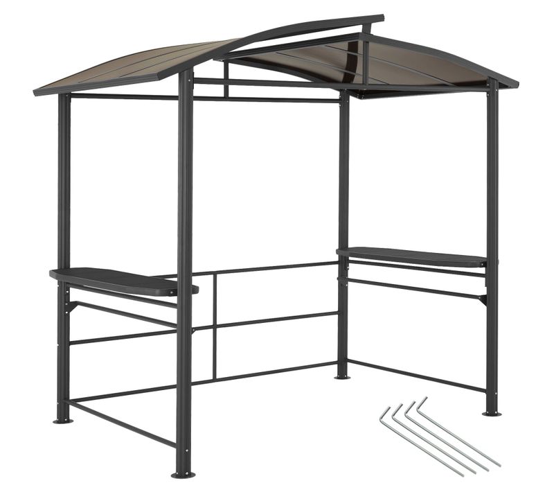 Abri Pavillon Pour Barbecue Bonne Circulation De L'air Gris