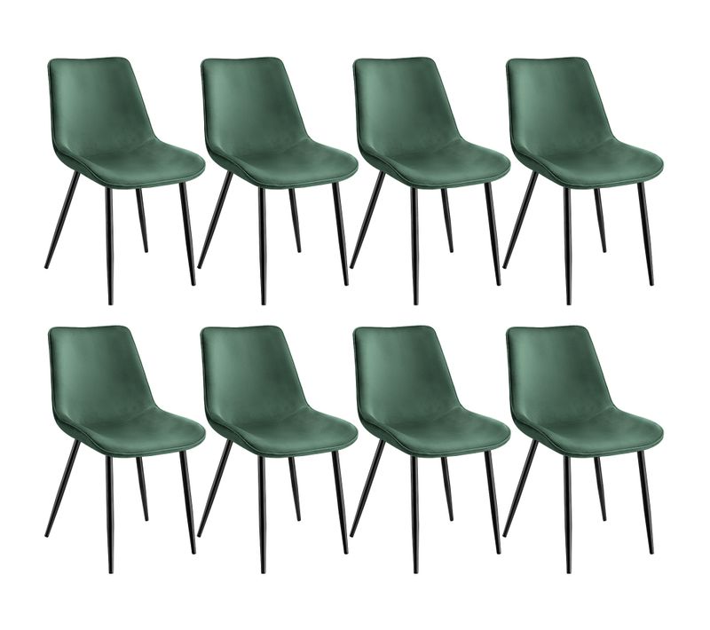 Lot De Chaises Monroe En Polyester Vert Foncé