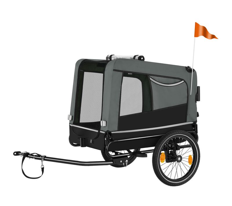 Remorque Vélo Multifonction Pliable Charge Maximale 40kg