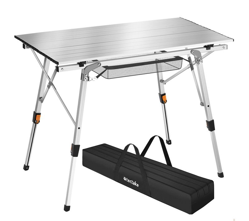 Table De Camping En Aluminium Tina En Aluminium Argent