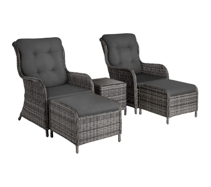 Salon De Jardin Gris Tacheté/gris  90 X 67 X 100 Cm