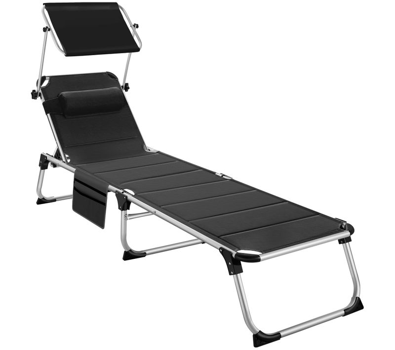 Bain De Soleil En Polychlorure De Vinyle Et Aluminium Noir