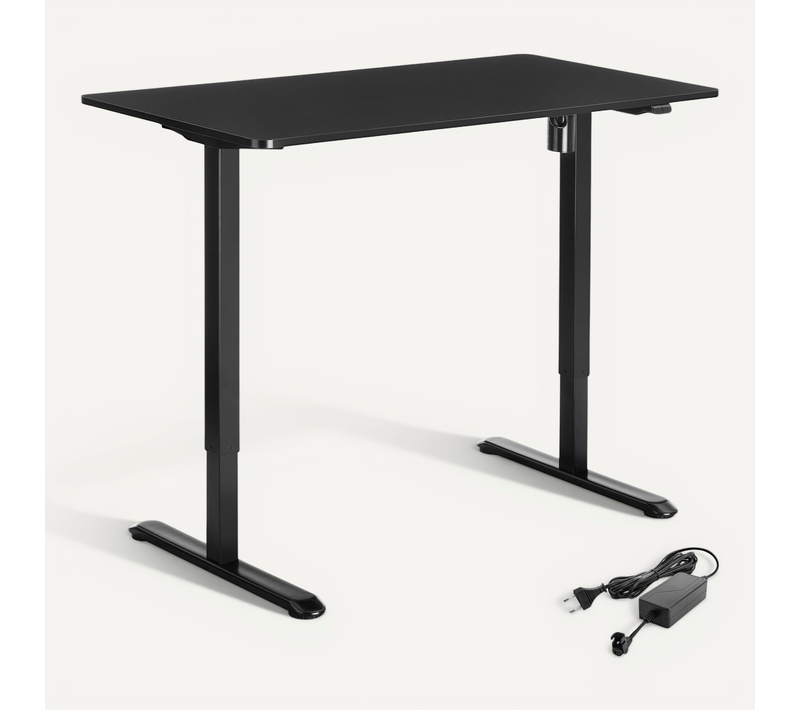 1 Bureau Réglable En Hauteur électriquement Skadi En Acier Enduit De Poudre Noir