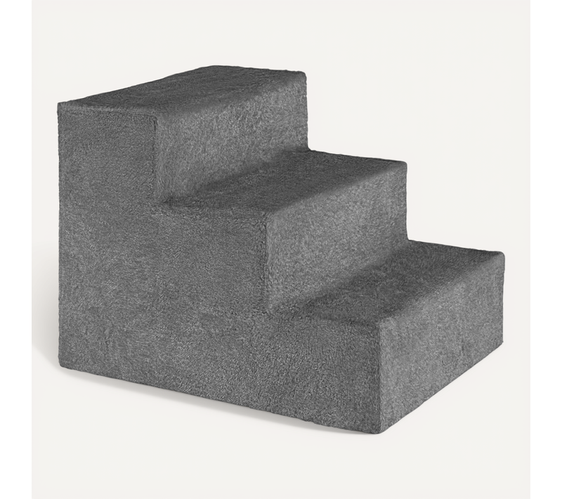 1 Escalier Pour Animaux Domestiques Paw Path En Panneau Aggloméré Gris
