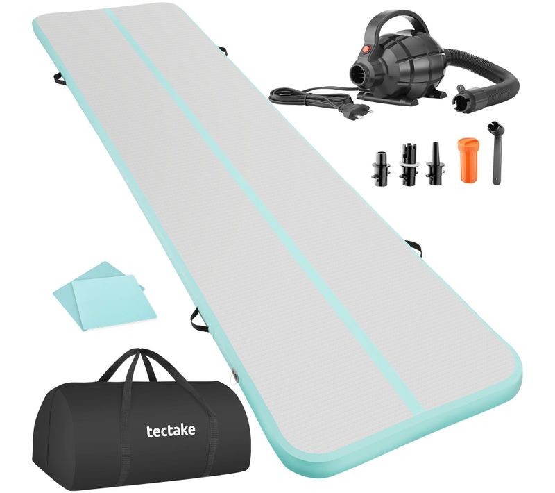 Tapis D'entraînement Airtrack Airflexy En Polychlorure De Vinyle Gris/bleu