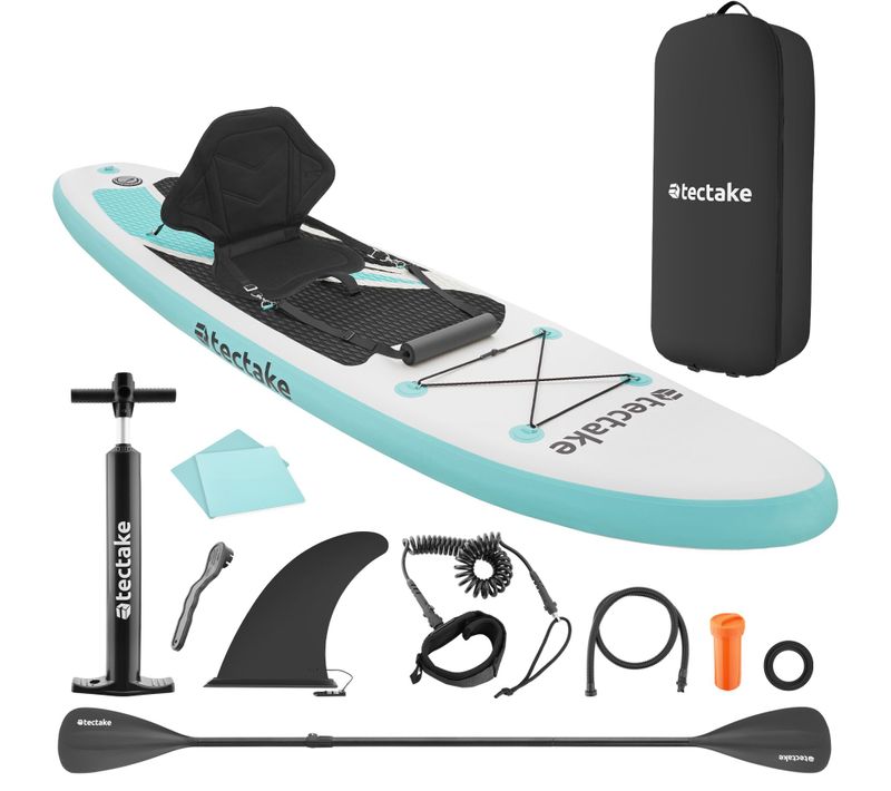 Planche De Stand-up Paddle 2-en-1 En Matériau Drop-stitch Blanc/turquoise
