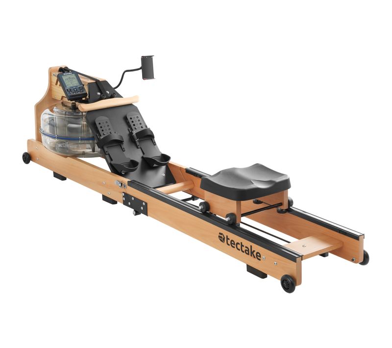 Rameur En Bois Pliable Résistance à L'eau Réglable Maximum 150 Kg Noir/marron