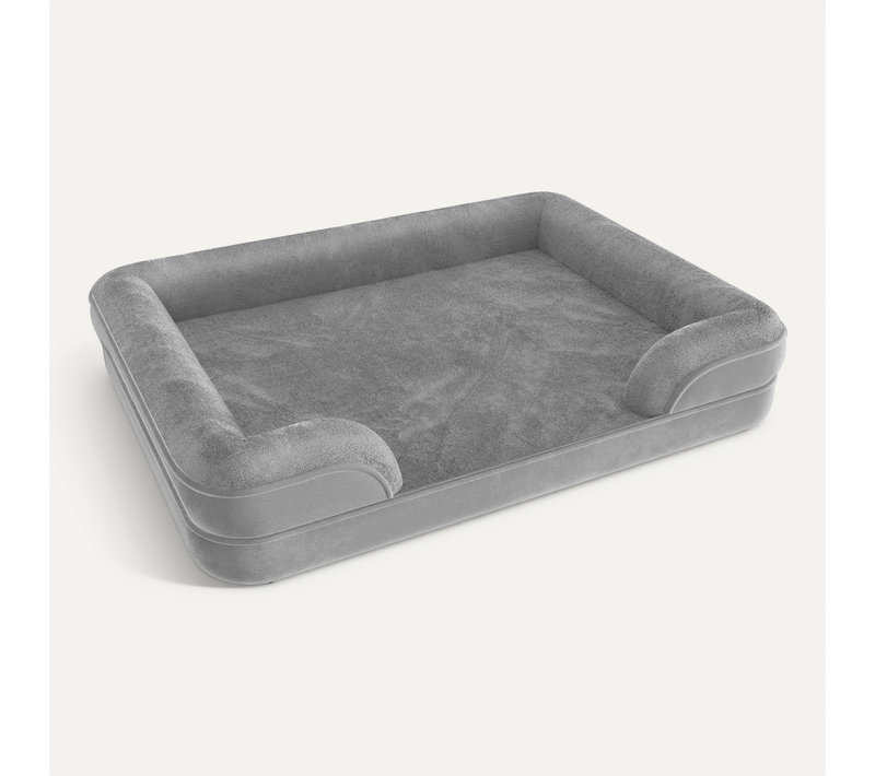 1 Panier Pour Chien Orthopédique Kimba En Polyester Gris
