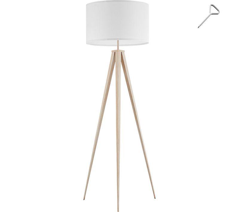 1 Lampadaire Lunaris En Polyester, Acier Marron Chêne