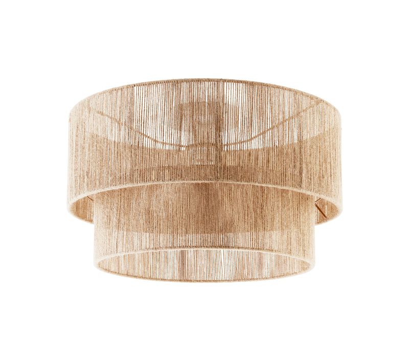 1 Plafonnier Lignea Lux En Jute En Jute, Acier Marron