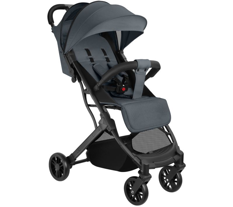 1 Poussette Buggy Finn En Acier Enduit De Poudre Gris Anthracite