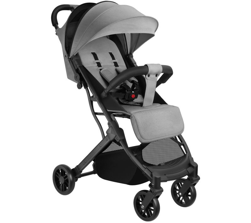 1 Poussette Buggy Finn En Acier Enduit De Poudre Gris